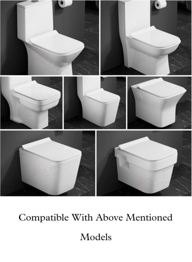 Clay Plus Western Toilet Commode Seat Slow Close Cover with Comfort Seating Easy Hygiene Maintain Without Slamming for Toilet Commode - Image 2
